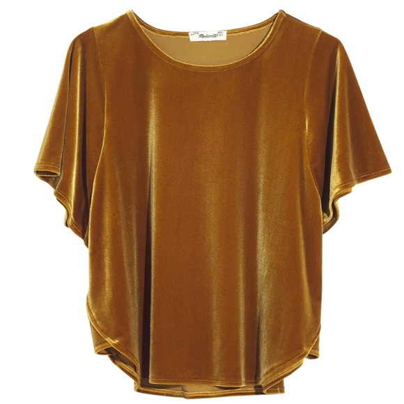 Madewell Velvet Butterfly Top - Picture 2 of 7